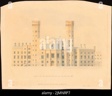 Busse Carl Ferdinand (1802-1868), cour de Wroclaw (20 janvier 1848): Vue. Aquarelle crayon sur la boîte, 38,2 x 47,1 cm (y compris les bords de balayage) Busse Carl Ferdinand (1802-1868): Gericht, Breslau Banque D'Images