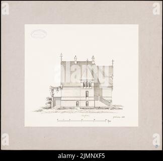 Martens Gustav Ludolf (1818-1872), immeuble résidentiel (1868) : côté nord supérieur. Tuche aquarelle sur la boîte, 43,1 x 46,4 cm (y compris les bords de balayage) Martens Gustav Ludolf (1818-1872): Wohnhaus Banque D'Images