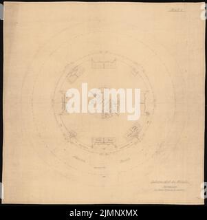 Poelzig Hans (1869-1936), piscine à Berlin (sans date) : UG de la colline 1 : 200. Rupture légère sur papier, 92,8 x 93 cm (y compris les bords de numérisation) Poelzig Hans (1869-1936): Thermenpalast, Berlin Banque D'Images