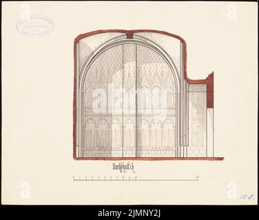 Martens Gustav Ludolf (1818-1872), chapelle de la crypte (sans année) : coupée. Tusche aquarelle sur la boîte, 24,6 x 30,9 cm (y compris les bords de balayage) Martens Gustav Ludolf (1818-1872): Gruftkapelle Banque D'Images