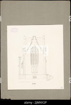 Martens Gustav Ludolf (1818-1872), chapelle de la crypte (1855) : vue latérale supérieure. Tusche aquarelle sur la boîte, 62,7 x 44,6 cm (y compris les bords de balayage) Martens Gustav Ludolf (1818-1872): Gruftkapelle Banque D'Images