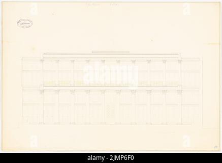 Moller Georg (1784-1852), Kurhaus à Bad Homburg/Höhe. projet 2nd (1830-1830): coupes. Tuche aquarelle sur la boîte, 45,6 x 66,4 cm (y compris les bords de balayage) Moller Georg (1784-1852): Kurhaus, Bad Homburg c. d. Höhe. 2. Projekt Banque D'Images