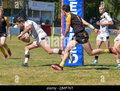 Ronde 18 du jeu de Betfred League 1 Cornwall RLFC contre North Wales Crusaders Dimanche 7th août 2022 15:00 Kick Off Memorial Ground Penryn crédit: Craig Cresswell/Alay Live News Banque D'Images