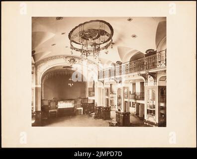 Seeling Heinrich (1852-1932), Schauspielhaus à Francfort-sur-le-main (1899) : vue sur le foyer. Photo sur papier, sur carton, 33,2 x 43,8 cm (y compris les bords de numérisation) Seeling Heinrich (1852-1932): Schauspielhaus, Francfort-sur-le-main Banque D'Images