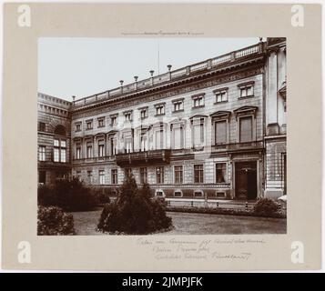 Knoblauch Eduard (1801-1865), Palais Arnim à Berlin (avant 1905): Voir. Photo, 31,4 x 37,3 cm (y compris les bords de numérisation) Knoblauch Eduard (1801-1865) : Palais Arnim, Berlin Banque D'Images