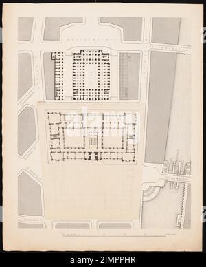 Knoblauch Eduard (1801-1865), mairie de Hambourg (1854): Département. Impression, 34,4 x 28 cm (y compris les bords de numérisation) Knoblauch Eduard (1801-1865): Rathaus, Hambourg Banque D'Images