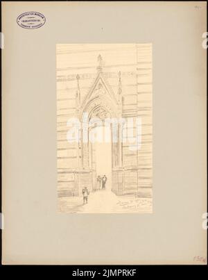 Hoffmann Emil (1845-1901), départ de la place de la cathédrale à Sienne (4 juin 1894): S. Maria Assunta. Crayon sur papier, 41,7 x 32,7 cm (y compris les bords de balayage) Hoffmann Emil (1845-1901): Aufgang zum Domplatz, Sienne Banque D'Images