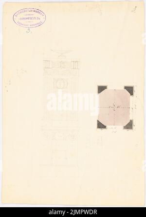 Schadow Friedrich Gottlieb (1761-1831), meubles, fours, installations (sans dat.): Four. Crayon aquarelle sur papier, 28,3 x 20 cm (y compris les bords) Schadow Friedrich Gottlieb (1761-1831): Möbel, Öfen, Einrichtungen Banque D'Images