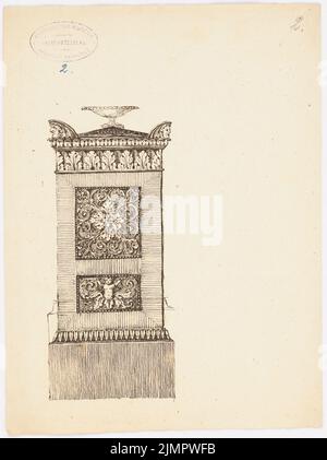 Schadow Friedrich Gottlieb (1761-1831), meubles, fours, installations (sans dat.): Four. Encre sur papier, 28,9 x 21,6 cm (y compris les bords de balayage) Schadow Friedrich Gottlieb (1761-1831): Möbel, Öfen, Einrichtungen Banque D'Images