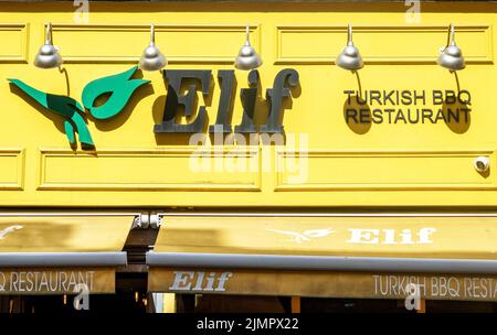 Elif Turkish BBQ Restaurant sur Bold Street à Liverpool Banque D'Images