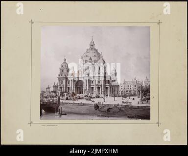 Raschdorff Julius (1823-1914), Cathédrale de Berlin. 2. Projet (1896): Vue. Photo sur papier, 34,5 x 44,2 cm (y compris les bords de numérisation) Raschdorff Julius (1823-1914): Berliner Dom. 2. Projekt Banque D'Images