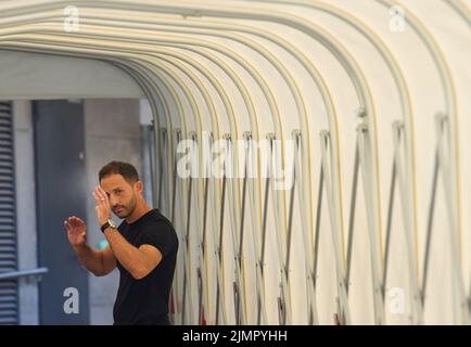 Stuttgart, Allemagne. 07th août 2022. Domenico Tedesco, directeur de l'équipe RB Leipzig, entraîneur, dans le match VFB STUTTGART - RB LEIPZIG 1.German football League le 7 août 2022 à Stuttgart, Allemagne. Saison 2022/2023, match day 1, 1.Bundesliga, 1.Spieltag crédit: Peter Schatz/Alay Live News Banque D'Images