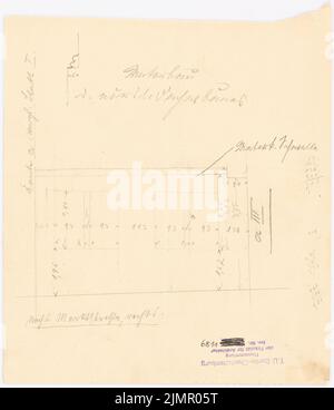 Lehmmübner Paul (1855-1916), hôtel de ville de Goslar (1903) : sous-structure du bâtiment à colombages du nord. Crayon sur papier, 24,7 x 21,3 cm (y compris les bords de numérisation) Lehmgrübner Paul (1855-1916): Rathaus, Goslar Banque D'Images