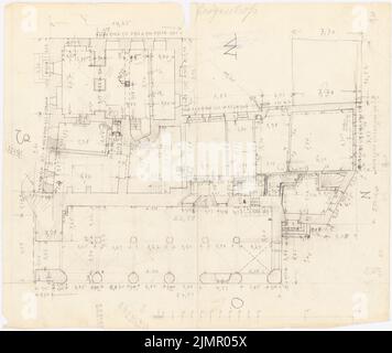 Lehmmübner Paul (1855-1916), Rathaus in Goslar (1903): Grundriss Earth Floor. Crayon sur papier, 34,6 x 41,1 cm (y compris les bords de numérisation) Lehmgrübner Paul (1855-1916): Rathaus, Goslar Banque D'Images