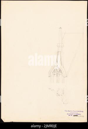 Lehmmübner Paul (1855-1916), hôtel de ville de Göttingen (1898): Détails divers. Crayon sur la boîte, 35,3 x 25,3 cm (y compris les bords de balayage) Lehmgrübner Paul (1855-1916): Rathaus, Göttingen Banque D'Images