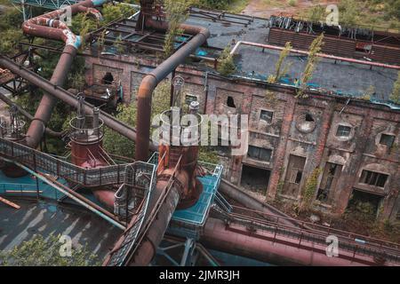 Paysage du monument industriel de Voelklinge Ironworks, site classé au patrimoine mondial de l'UNESCO Banque D'Images