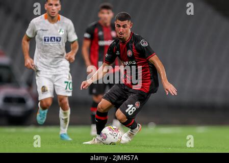 ISTANBUL, TURQUIE - AOÛT 7 : événement Mercan de Fatih Karagumruk pendant le match turc Super LIG entre Fatih Karagumruk et Alanyaspor au stade Stadion Ataturk Olimpiyat sur 7 août 2022 à Istanbul, Turquie (photo d'Orange Pictures) Banque D'Images