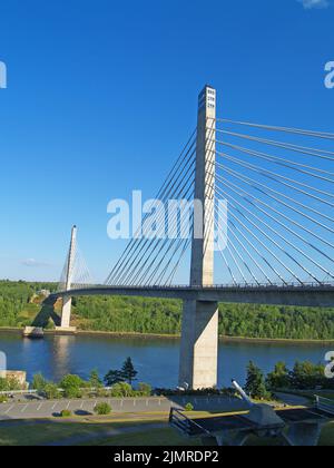 Penobscot Narrows Bridge, Maine Banque D'Images