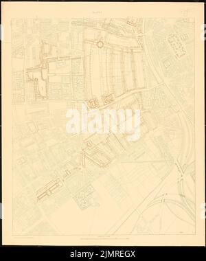 Jansen Hermann (1869-1945), concours pour le développement du Rayon intérieur, Cologne (1919-1919): Plan de base 1: 2500 fiche 1. Pression sur carton, 85,1 x 71 cm (y compris les bords de balayage) Jansen Hermann (1869-1945): Wettbewerb zur Bebauung des rayons Inneren, Köln Banque D'Images