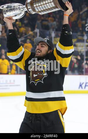 (Éditorial seulement) Bulldogs de Hamilton 2022 champions de l'OHL. Luke Durda/Alamy Banque D'Images