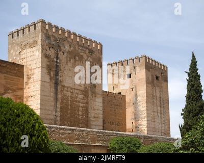 GRENADE, ANDALOUSIE, ESPAGNE - MAI 7 : partie du palais de l'Alhambra à Grenade Andalousie Espagne sur 7 mai 2014 Banque D'Images