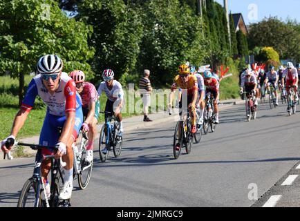 Cracovie, Pologne - 5 août 2022: Tour de Bologne UCI – Tour du monde, étape 7 Skawina - Cracovie. Le plus grand événement cycliste d'Europe de l'est. Banque D'Images