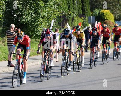 Cracovie, Pologne - 5 août 2022: Tour de Bologne UCI – Tour du monde, étape 7 Skawina - Cracovie. Le plus grand événement cycliste d'Europe de l'est. Banque D'Images