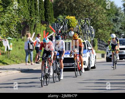 Cracovie, Pologne - 5 août 2022: Tour de Bologne UCI – Tour du monde, étape 7 Skawina - Cracovie. Le plus grand événement cycliste d'Europe de l'est. Banque D'Images