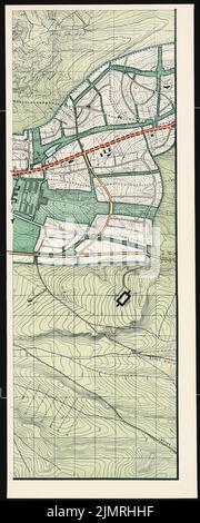 Jansen Hermann (1869-1945), plan de développement total Ankara (06.05.1932): Plan de base 1: 4000. Pression sur papier, 123,1 x 49,2 cm (y compris les bords de balayage) Jansen Hermann (1869-1945): Gesamtbebauungsplan Ankara Banque D'Images