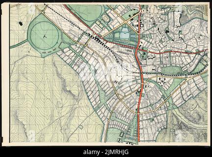 Jansen Hermann (1869-1945), plan de développement total Ankara (06.05.1932): Plan de base 1: 4000. Pression sur papier, 85,5 x 123,4 cm (y compris les bords de balayage) Jansen Hermann (1869-1945): Gesamtbebauungsplan Ankara Banque D'Images