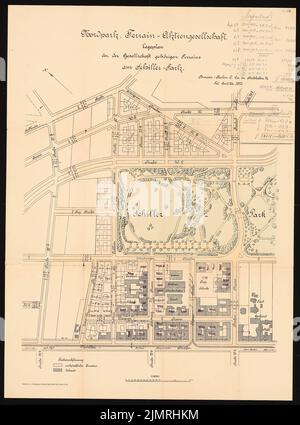 Taut Bruno (1880-1938), colonie de Schillerpark à Berlin-Wedding (1924-1930): Département de la Nordpark terrain Society. Imprimer avec dessin, aquarelle, 65,5 x 48,5 cm (y compris les bords de balayage) Taut Bruno (1880-1938): Siedlung Schillerpark, Berlin-Wedding Banque D'Images