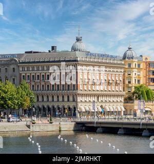 Stockholm, Suède - 26 juin 2022: Siège de Svenska Handelsbanken AB bâtiment de banque, Stromkajen Banque D'Images