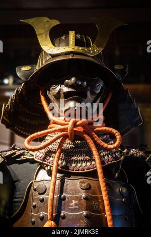 Armure japonaise samouraï traditionnelle - protection antique pour le combattant au Japon. Banque D'Images