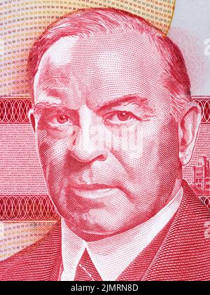 Portrait de William Lyon Mackenzie King à partir de l'argent canadien Banque D'Images