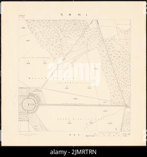 Jansen Hermann (1869-1945), Plan de construction Munich-Hirschau (1906): Oberschleißheim, carte cadastrale 1: 5000. Pression sur papier, 60,7 x 60,6 cm (y compris les bords de balayage) Jansen Hermann (1869-1945): Bebauungsplan München-Hirschau Banque D'Images