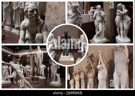 Le Musée des moulages (für Abgüsse) des statues classiques est une collection de moulages en plâtre de sculptures anciennes à Munich Banque D'Images