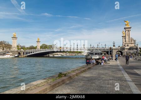 Paris, France, 30 mars 2017 : Pont Alexandre III, Paris France Banque D'Images