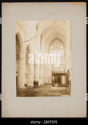 Photographe inconnu, mosquée Lala-Mustafa-Pasa, anciennement Nikolaus Kathedral sur Famagusta, dans le nord de Chypre (avant 1900): Vue de l'intérieur contre le côté ouest. Photo sur papier, 33,9 x 25,1 cm (y compris les bords de numérisation) N. : Lala-Mustafa-Pasa-Moschee, vormals Nikolaus Kathedrale, Famagusta Banque D'Images