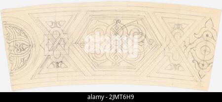 Diebitsch Carl von (1819-1869), ornementation (sans date) : détail. Crayon sur la boîte, 18,3 x 44,1 cm (y compris les bords de balayage) Diebitsch Carl von (1819-1869): Ornamentik Banque D'Images