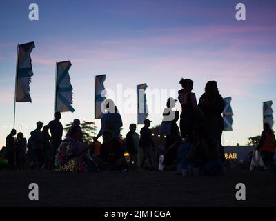 Oxfordshire, Royaume-Uni. 7th août 2022. Underworld Headline le dernier jour du Wilderness Festival, Cornbury Park, Oxfordshire. Crédit : Andrew Walmsley/Alamy Live News Banque D'Images