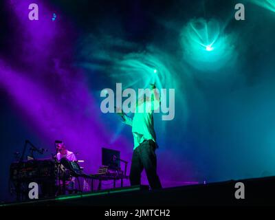 Oxfordshire, Royaume-Uni. 7th août 2022. Underworld Headline le dernier jour du Wilderness Festival, Cornbury Park, Oxfordshire. Crédit : Andrew Walmsley/Alamy Live News Banque D'Images