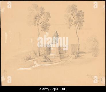 Stüler August (1800-1865), monument à Hahnemann à Leipzig (04,1850): Perspective View. Crayon aquarelle, blanche, sur le carton, 23,2 x 28,5 cm (y compris les bords de balayage) Stüler Friedrich August (1800-1865): Denkmal für Hahnemann, Leipzig Banque D'Images