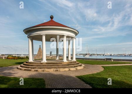 Vue panoramique sur le port de l'île de newport rhode Banque D'Images