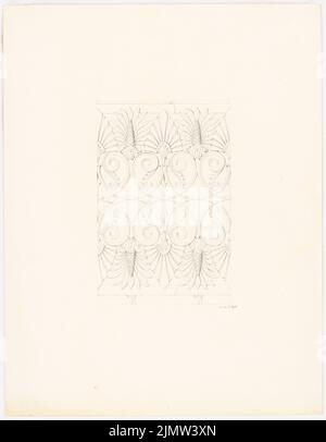 Vogel E., Acanthus ornemental (sans date): Vue. Crayon sur carton, 50,3 x 39,1 cm (y compris les bords de balayage) Vogel E. : Akanthusornement Banque D'Images