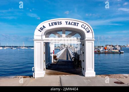 Vue panoramique sur le port de l'île de newport rhode Banque D'Images