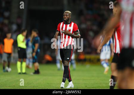 Barakaldo, Espagne. 5th août 2022. Inaki Williams (Bilbao) football : finale espagnole 'VI Basque Country Cup' du Club Athlétique de Bilbao 1-0 Real Sociedad au Campo de futubol Lasesarre à Barakaldo, Espagne . Crédit: Mutsu Kawamori/AFLO/Alay Live News Banque D'Images