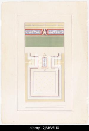 Stüler août (1800-1865), décoration murale (sans date): Vue. Lithographie sur papier, 50,4 x 35,9 cm (y compris les bords) Stüler Friedrich August (1800-1865): Wanddekoration Banque D'Images