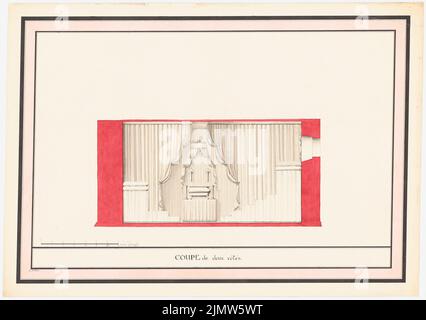 Velten Jurij Matwejewitsch (1730-1801), Bad l'impératrice au Palais d'hiver de Saint-Pétersbourg (env 1765) : section longitudinale du bain, barre de graduation. Tusche aquarelle sur papier, 50,8 x 72,2 cm (y compris les bords de balayage) Velten Jurij Matwejewitsch (1730-1801): Bad der Kaiserin im Winterpalast Saint-Pétersbourg Banque D'Images