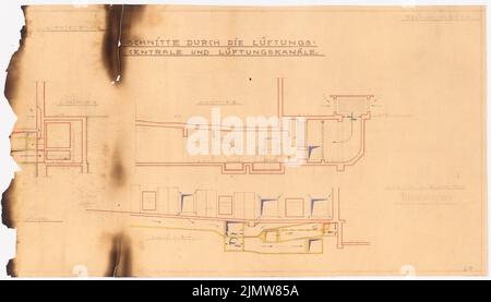 Punitzer Martin (1889-1949), Roxy-Palast, Berlin-Schöneberg (1929) : canaux de ventilation coupés. Crayon de couleur, 45,4 x 79,5 cm (y compris les bords de balayage) Punitzer Martin (1889-1949): Roxy-Palast, Berlin-Schöneberg Banque D'Images