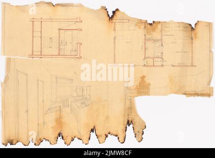 Punitzer Martin (1889-1949), projet d'hôtel Hardenbergstraße, Berlin (1930): Contenu du plan N.N. détecté. Matériel/technologie N.N. enregistré, 60,8 x 88,1 cm (y compris les bords de balayage) Punitzer Martin (1889-1949): Hotelprojekt Hardenbergstraße, Berlin Banque D'Images